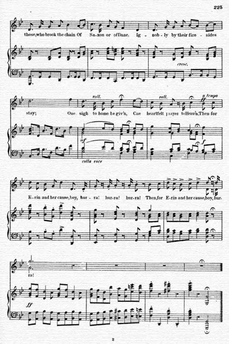 Music score to Song of the battle eve